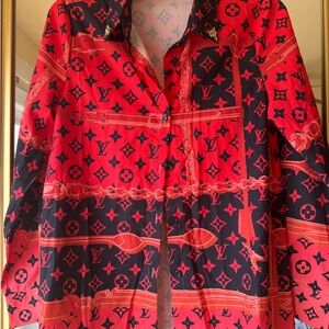 Louis Vuitton Vibrant Red and Black Blazer